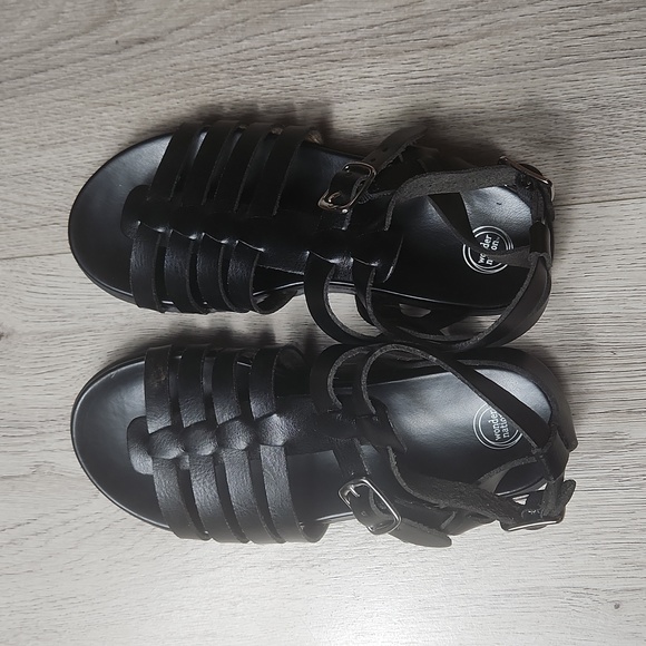 Wonder Nation Little Girls Gladiator Sandals Size Kids 1 Color Black - Picture 3 of 5